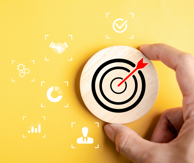 A target illustrating measurable outcomes